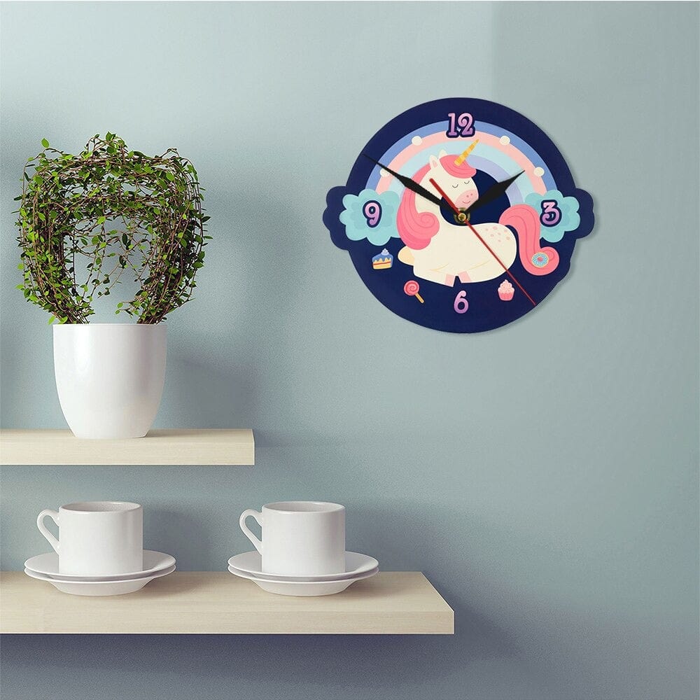 Horloge Murale Licorne Enfant Temps des Horloges