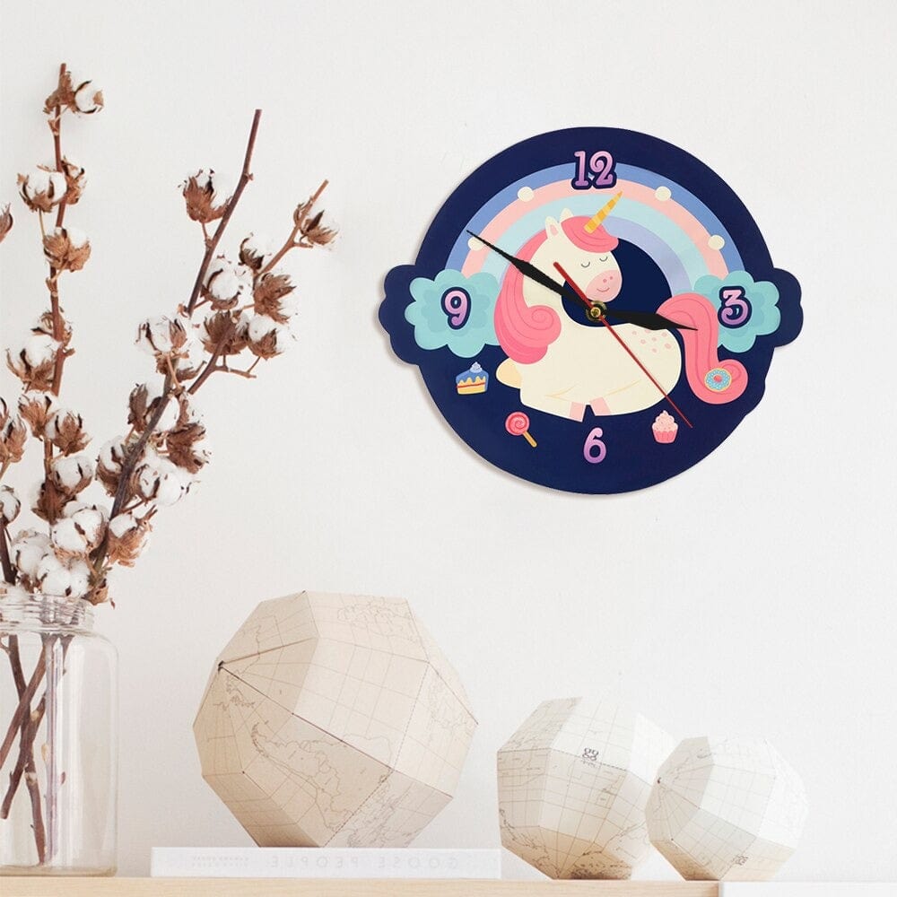 Horloge Murale Licorne Enfant Temps des Horloges