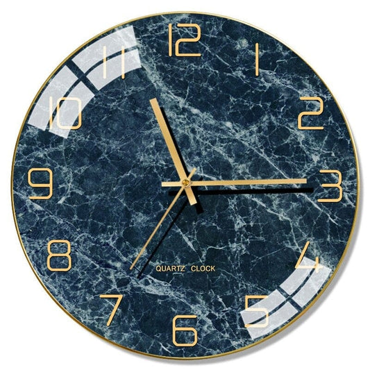 horloge marbre bleu