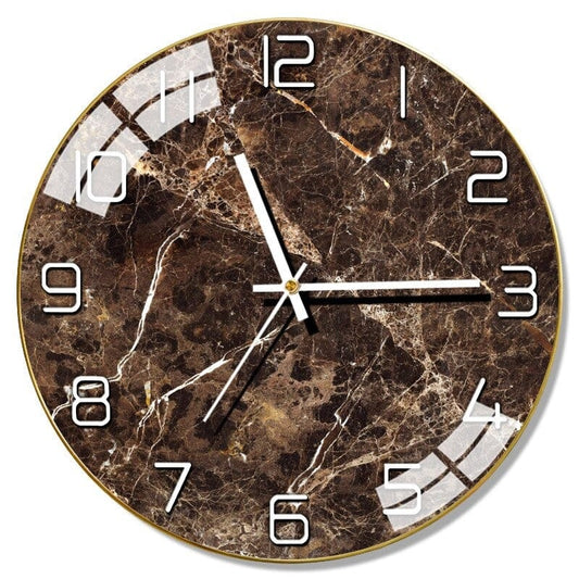 horloge marbre marron