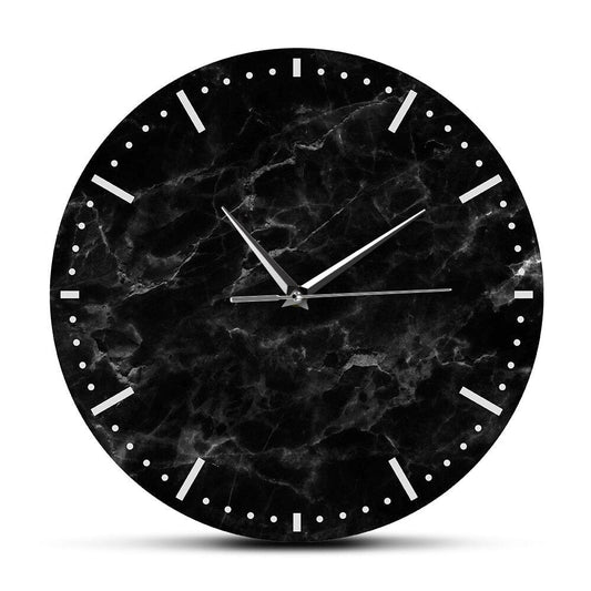 horloge marbre noire