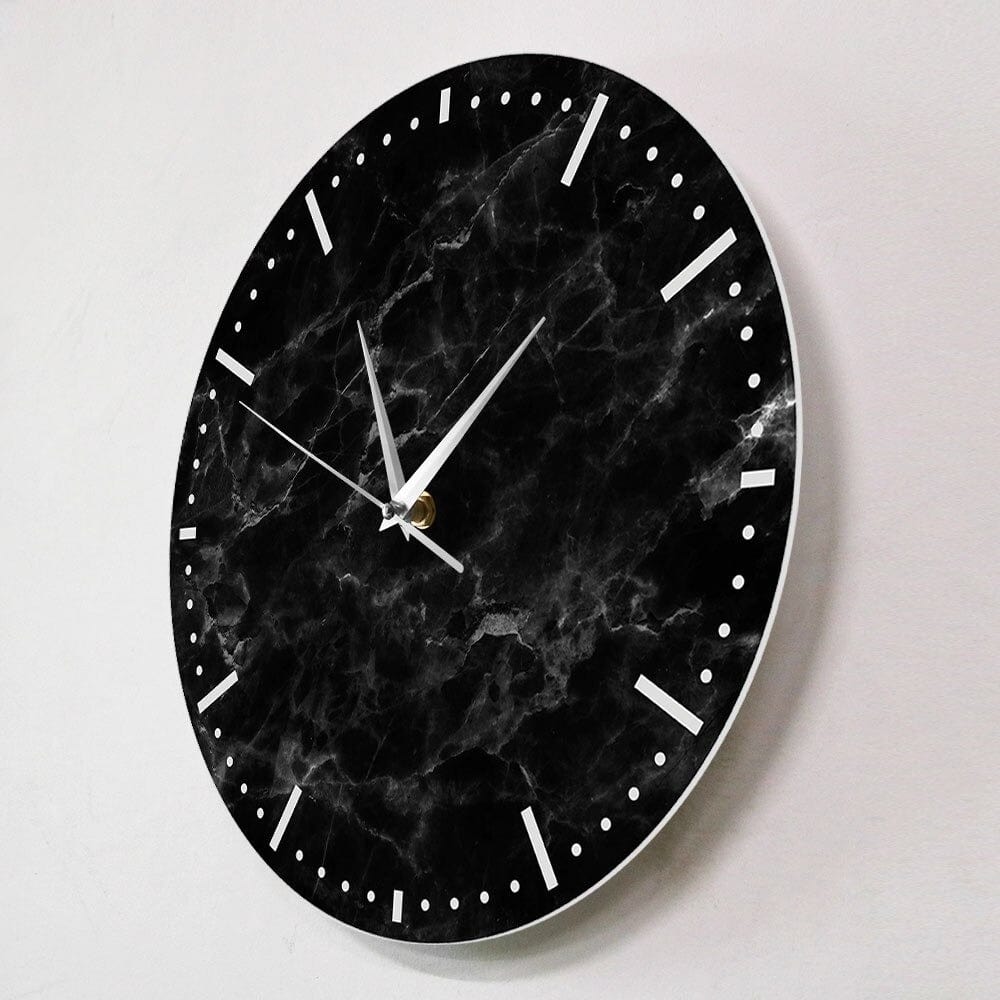 horloge marbre noire