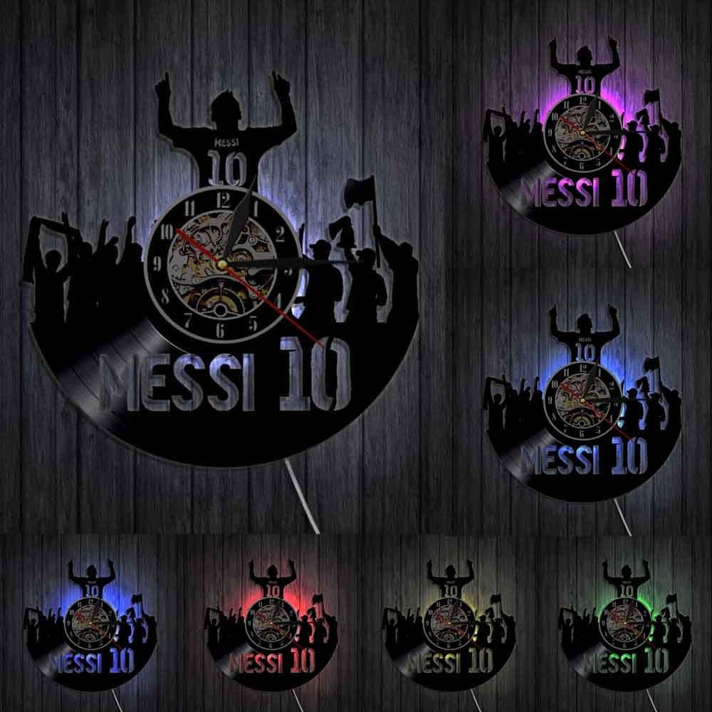 horloge vinyle messi led