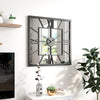 horloge caree avec miroir