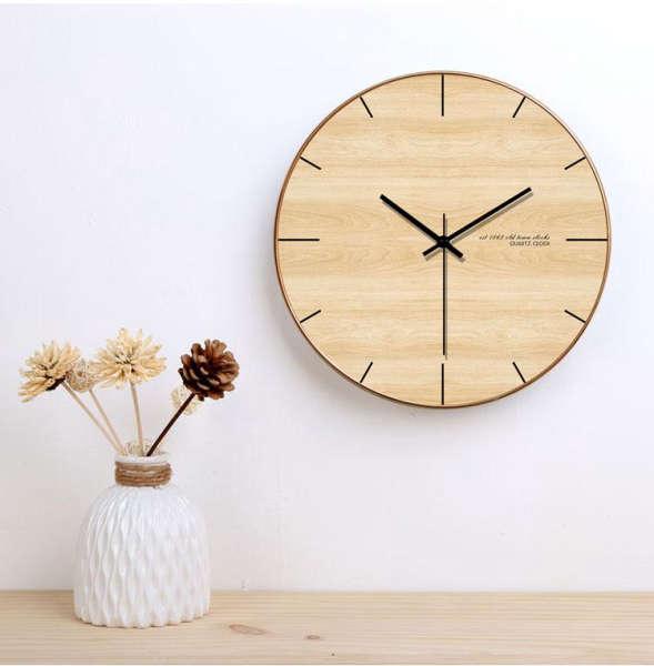 horloge moderne bois