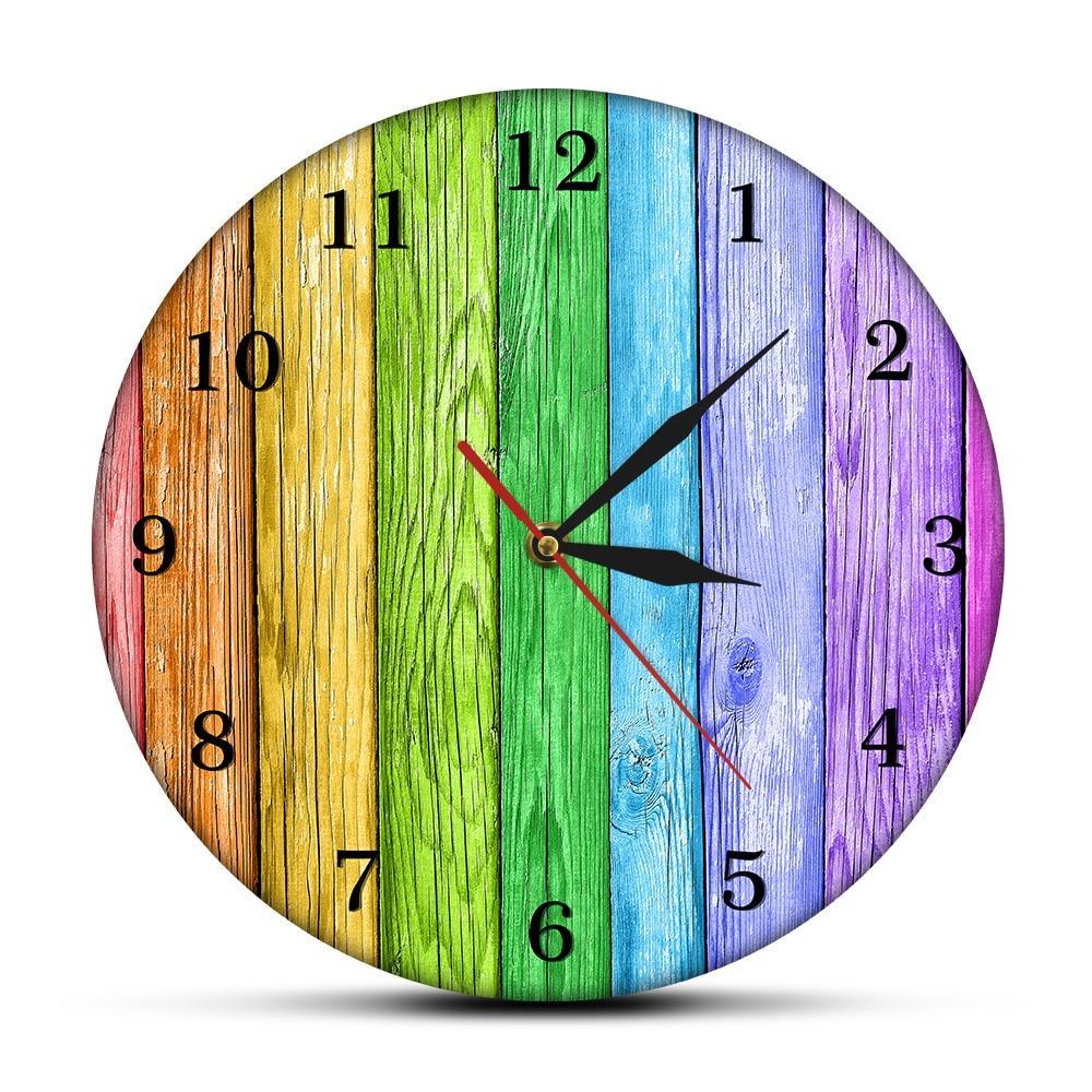 horloge moderne multicolore