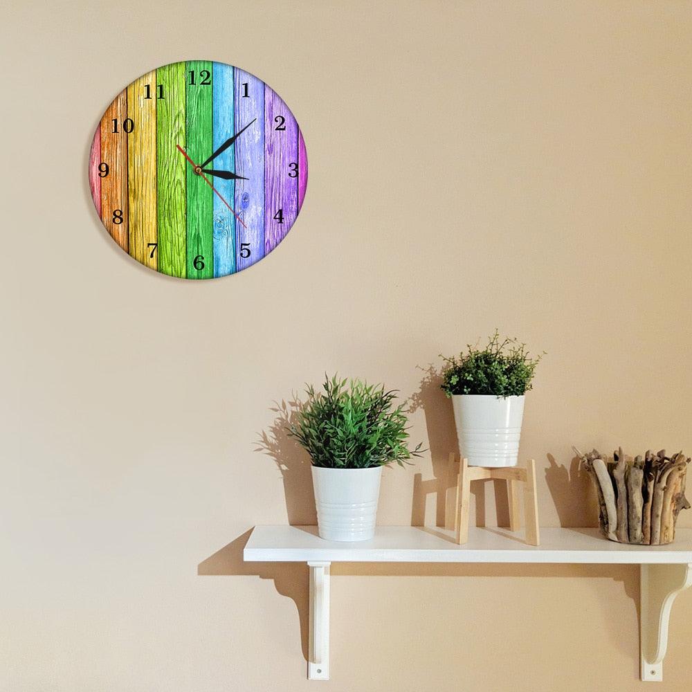 horloge moderne multicolore