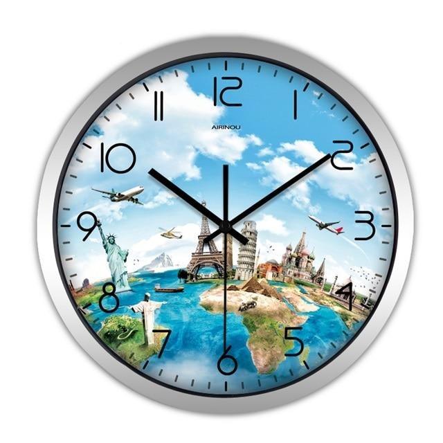 horloge moderne voyage autour du monde