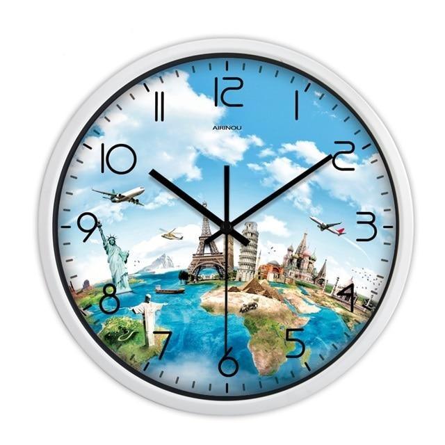 horloge moderne voyage autour du monde