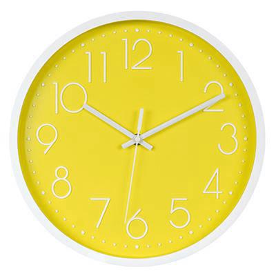 horloge moderne jaune