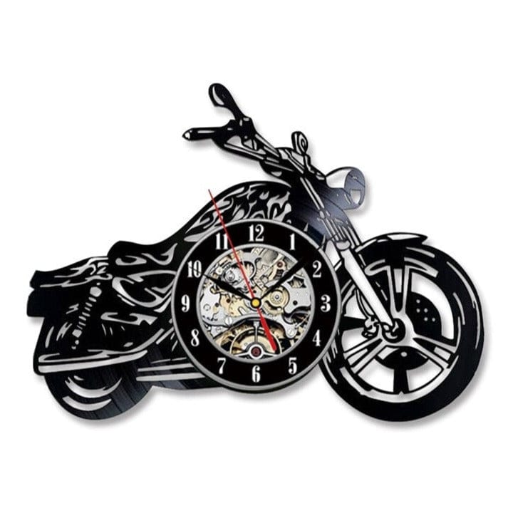 horloge vinyle moto led