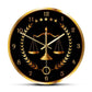 horloge design noir et or