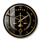 horloge design noir et or