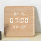 horloge digitale en bois