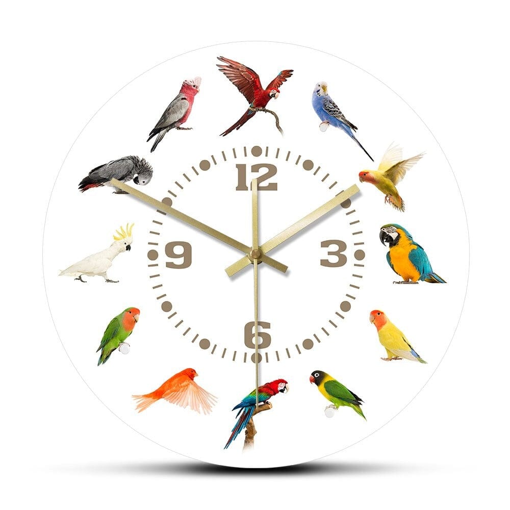 Horloge Murale Original Oiseaux Temps des Horloges