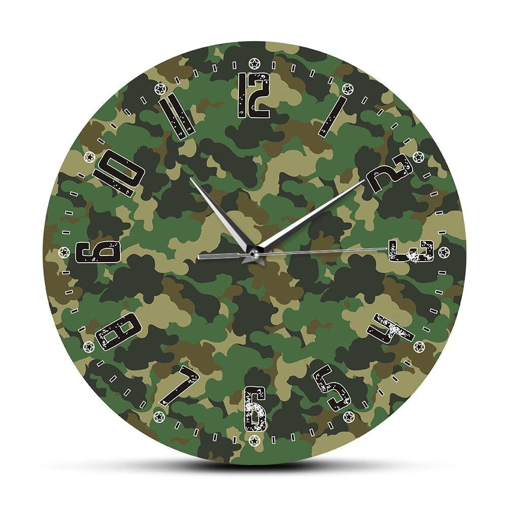 Horloge Murale Originale Camouflage Temps des Horloges