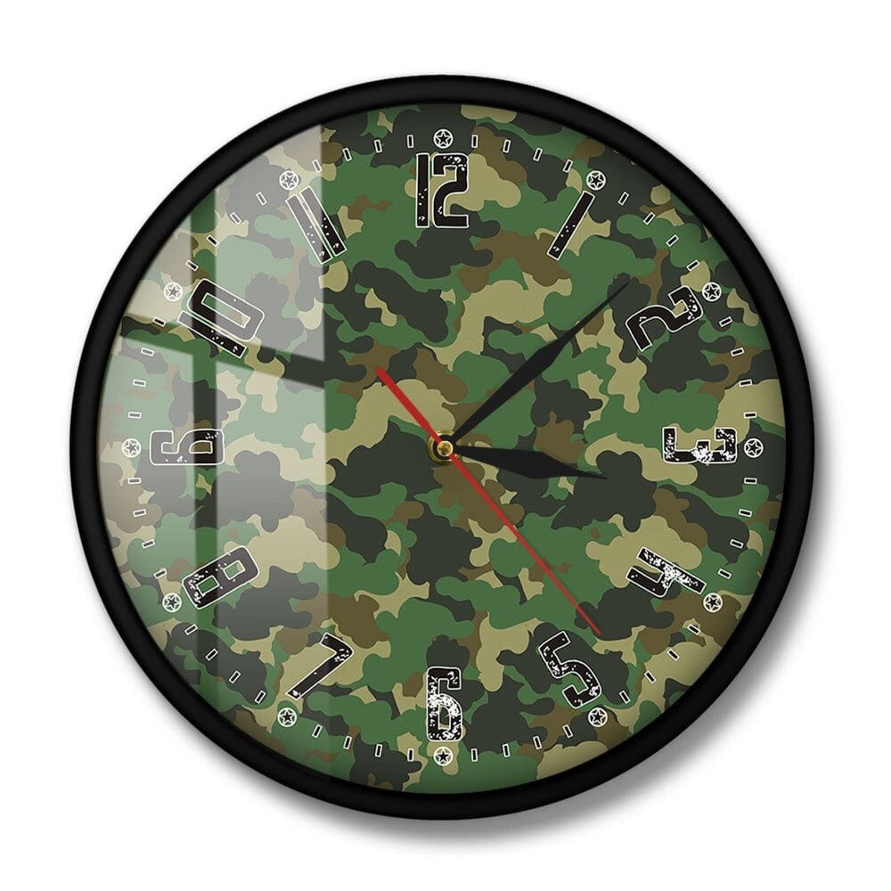 Horloge Murale Originale Camouflage Temps des Horloges