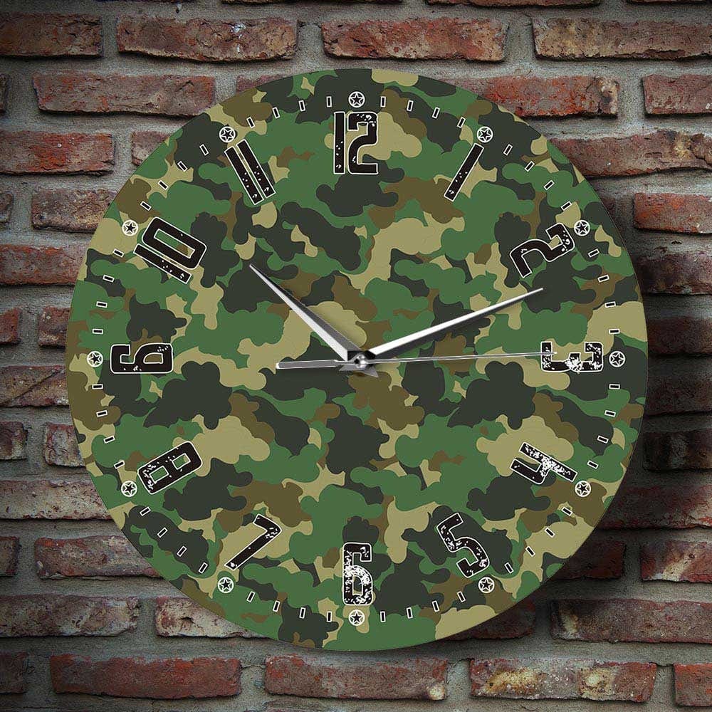 Horloge Murale Originale Camouflage Temps des Horloges