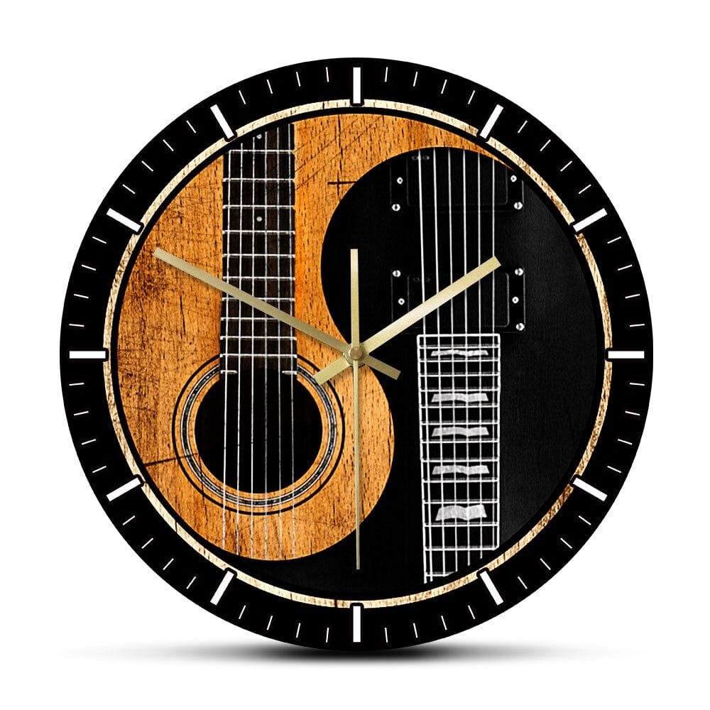 Horloge Murale Originale Guitare Temps des Horloges