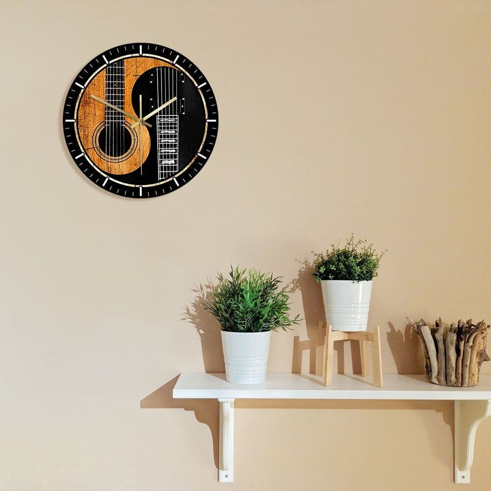 Horloge Murale Originale Guitare Temps des Horloges