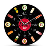 Horloge Murale Originale Sushi Time Temps des Horloges