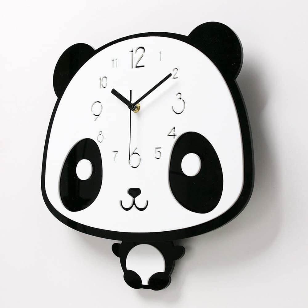 horloge enfant panda cartoon