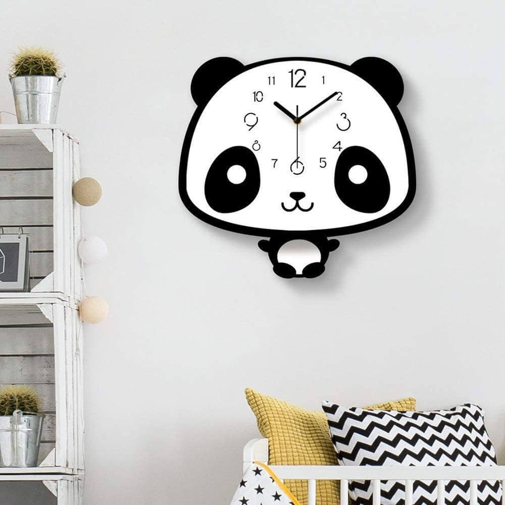 horloge enfant panda cartoon