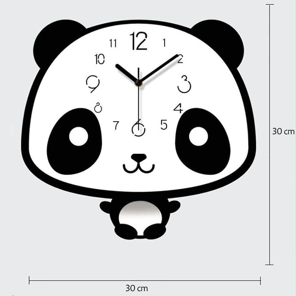 horloge enfant panda cartoon