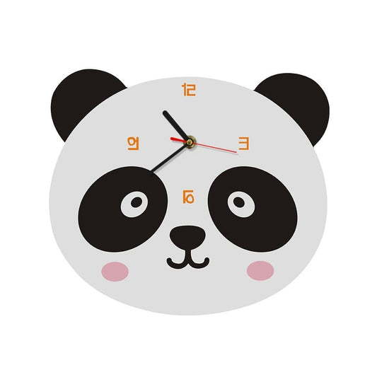 Horloge murale Panda pour enfant Temps des Horloges