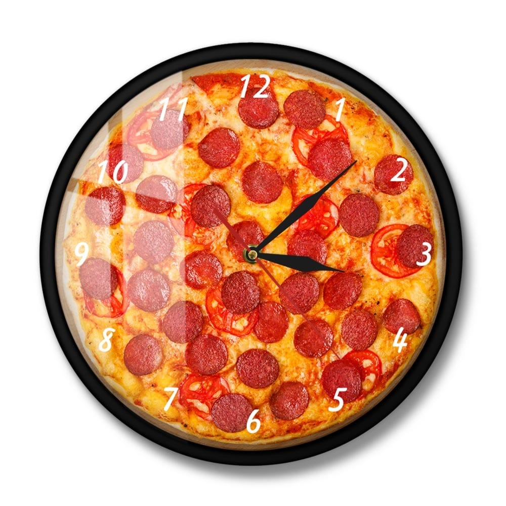 horloge pizza