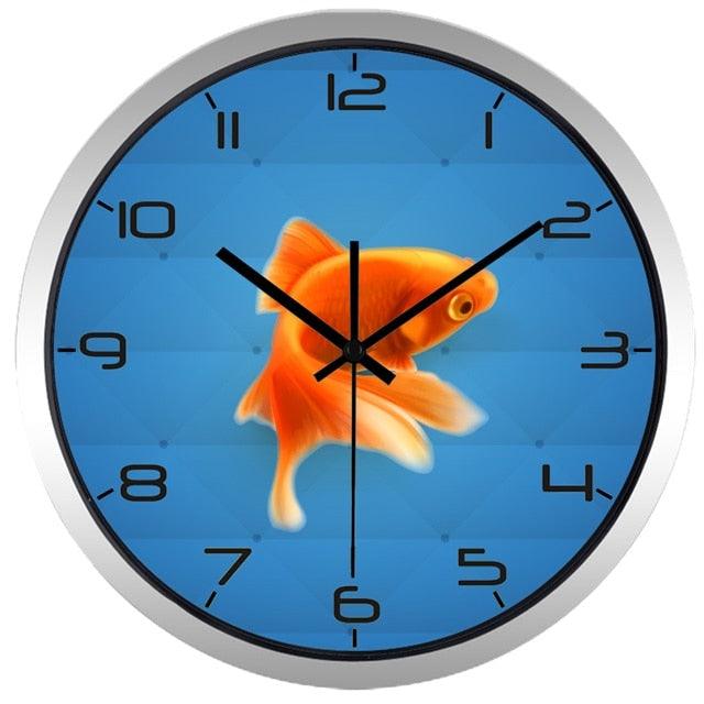 horloge moderne poisson rouge