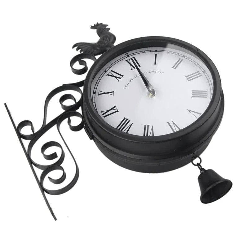 horloge de gare vintage double face coq