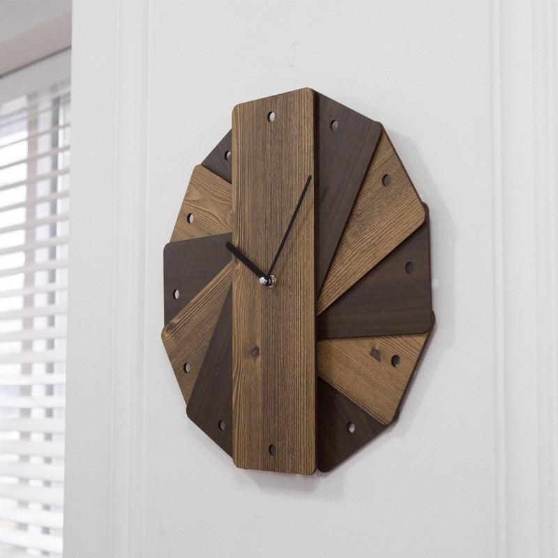 horloge bois rustique