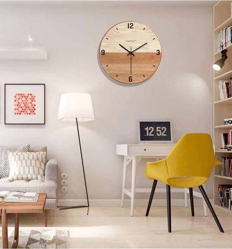 horloge salon scandinave