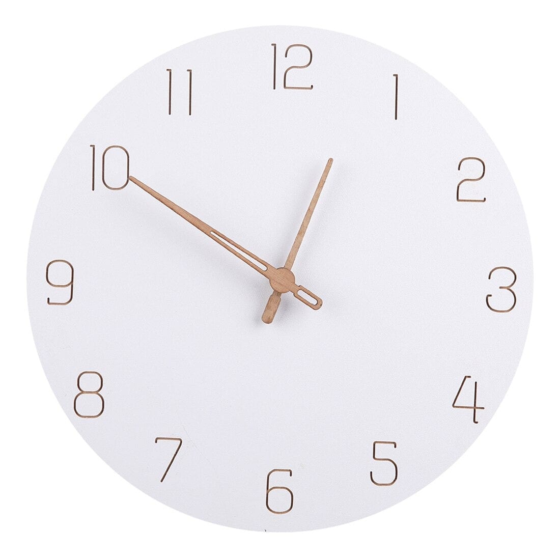 Horloge murale Scandinave Bois Blanc Épuré Temps des Horloges