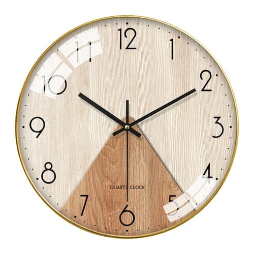 Horloge Murale Scandinave Bois & Verre Temps des Horloges