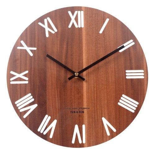 Horloge Murale Scandinave Marron Temps des Horloges