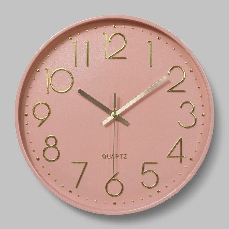 Horloge Murale Scandinave Rose Temps des Horloges