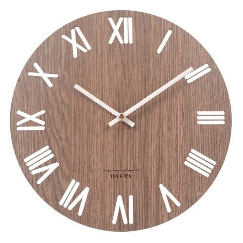 Horloge Murale Scandinave Taupe Romains Temps des Horloges