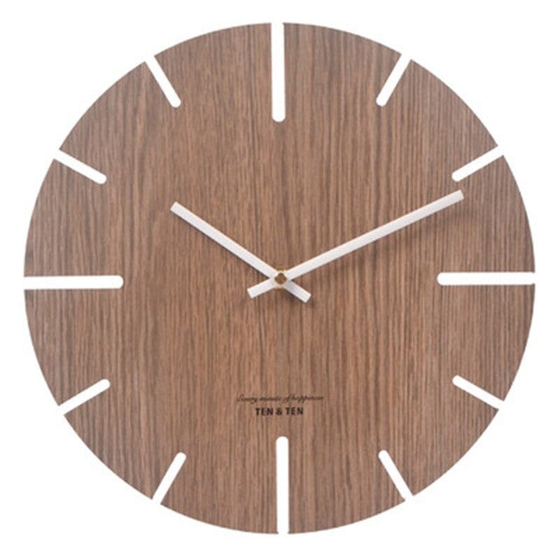 Horloge Murale Scandinave Taupe sans Chiffres Temps des Horloges