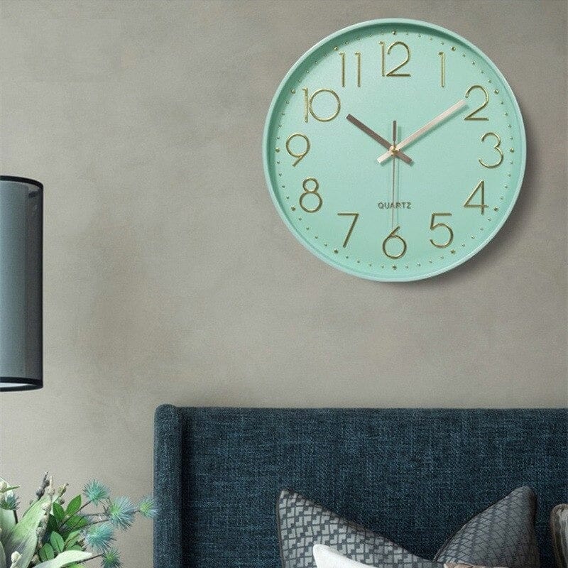 Horloge Murale Scandinave Vert Temps des Horloges