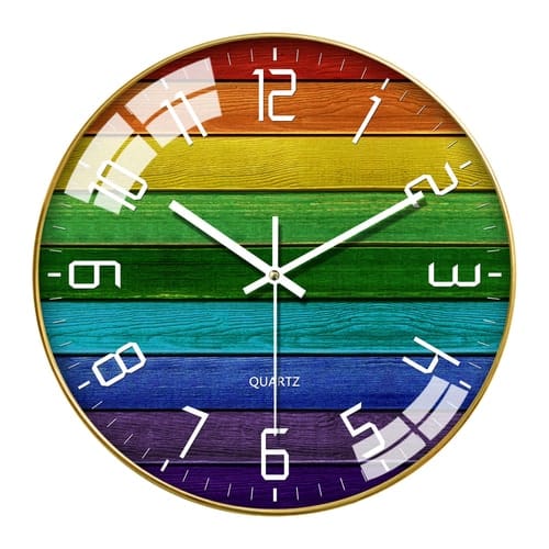 Horloge Murale Scandinavian Arc-en-ciel Temps des Horloges