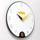 horloge scandinave design noir et jaune