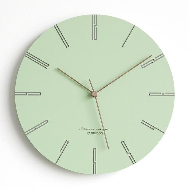 horloge scandinave vert clair