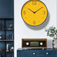 horloge scandinave jaune moutarde