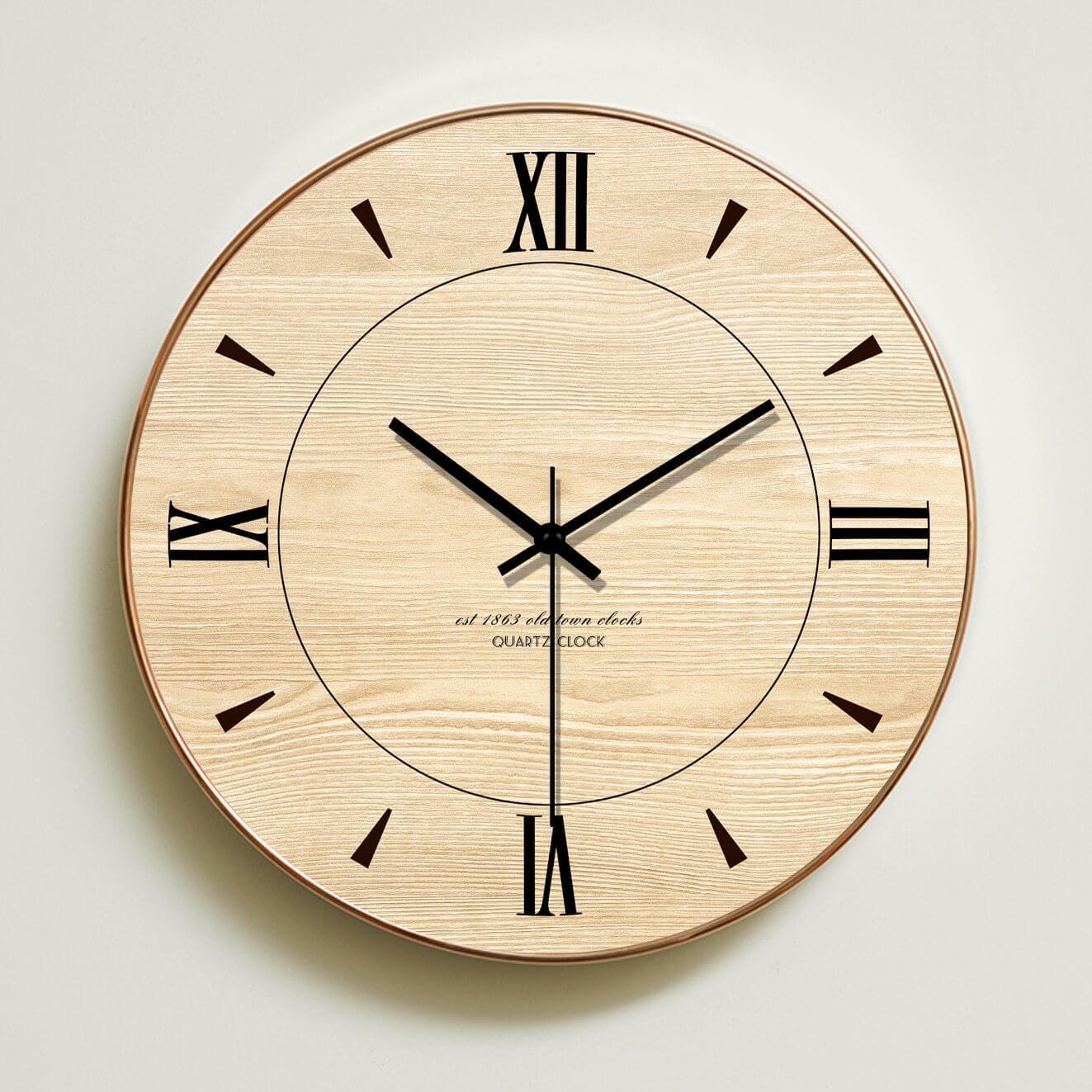 horloge scandinave chiffre romain