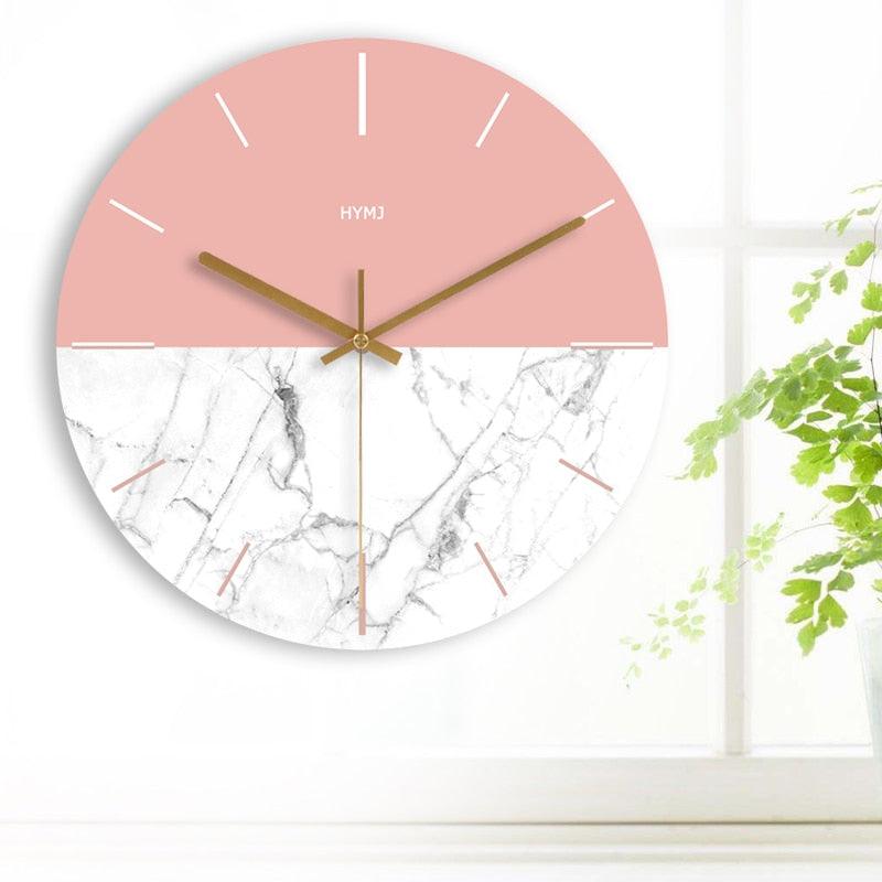 horloge scandinave blanc et pastel