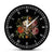 horloge tete de mort fleur design