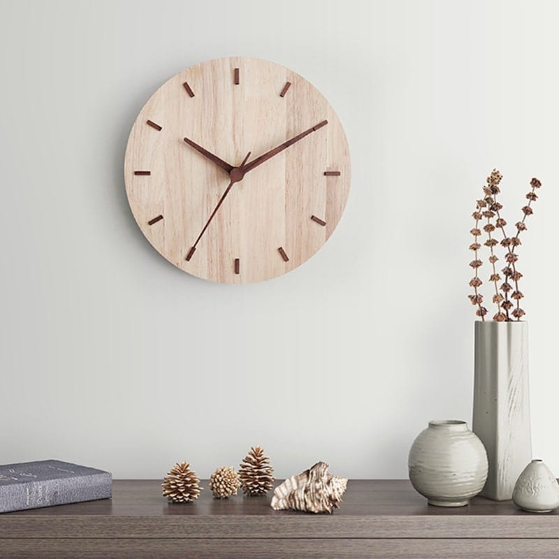 Horloge Murale Style Scandinave en Bois Temps des Horloges