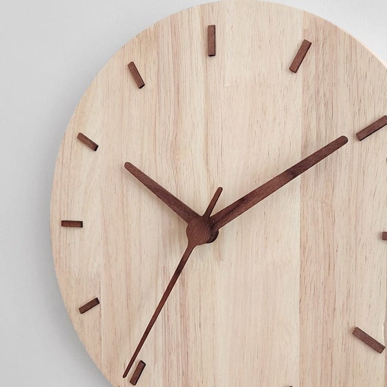 Horloge Murale Style Scandinave en Bois Temps des Horloges